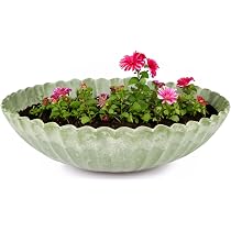Matches21 Vaso Per Piante A Forma Di Pancia, Plastica Marrone 40x15 Cm - Per Giardino, Cimitero, Interno/Esterno - 2