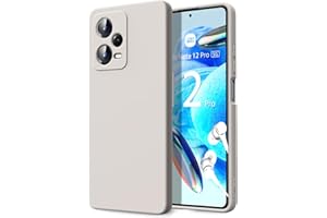 Byvuwiay Funda para Xiaomi Redmi Note 12 Pro 5G, Silicona Líquida Silicona Ultra Protectora Antichoque Case para Xiaomi Redmi Note 12 Pro 5G - Piedra