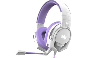 IMYB Gaming Headset with Microphone, Stereo Wired Noise Cancelling Over-Ear Headphones with Mic for Pc, Ps5, Xbox One Series X/s, Ps4, Computer, Laptop, Mac, Nintendo, Gamer (black-White)