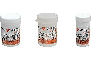 YOUNG'S INC Young's Brewing Set of 3 - 100g yeast nutrient & Multi Purpose Dried Active Yeast & Nutrients Pectolase