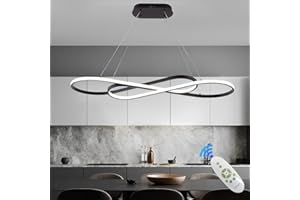 Zeistry Lampara Colgante Cocina LED Moderna L100cm Lampara Techo Colgante Negro Regulable con Control Remoto Lampara Comedor lineal, Iluminación Colgante regulable altura para Comedor Cocina Oficina
