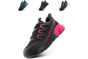 Loiston Arbeitsschuhe Damen Sicherheitsschuhe Damen Stahlkappenschuhe Stahlkappe Leicht rutschfeste Abriebfest Küche EU36-42