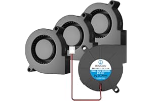 WINSINN Ventilador de 50 mm 12 V 5015 doble rodamiento de bolas 50 x 15 mm, turbina turbo sin escobillas, alta velocidad (paquete de 4 unidades)