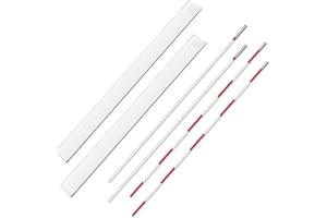 Shappy 2 Pcs Volleyball Antenna Pole Set Volleyball Training Equipment Beach Sports Indoor Outdoor Accessories Fiberglass Collapsible Referee Antennae Poles with Sleeve