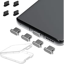 Tappi Antipolvere USB-C In Silicone Ouligay | 50 Pezzi Trasparenti Per Smartphone, Tablet E Laptop