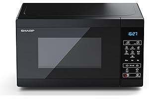 Sharp MS02EB 20 litres Noir - Micro-ondes 800 W - 11 niveaux de puissance - Fonction de décongélation