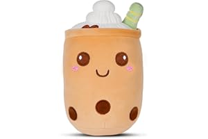 OSDUE Bubble Tea przytulanka 24 cm, Boba, herbaty mlecznej, poduszka do herbaty, prezent urodzinowy dla dzieci, dziewcząt