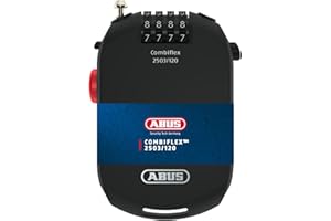 ABUS Spezialschloss Combiflex 2501/65 - Geeignet als Gepäcksicherung, Skischloss, Helmsicherung - mit Zahlencode - Schwarz