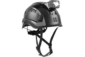 ‎HEARMOR HEARMOR Höhenarbeiten Industriehelm Erwachsene Bauhelm LED-Kopflampe inklusive ABS Schutzhelm Zertifizierung EN12492 Bestanden EN397 Stoßdämpfung und Eindringfestigkeit Test
