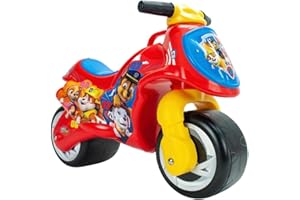 Moto Porteur Enfant 18 Mois à 3 Ans sans Pédales Bebe - Neox Pat Patrouille Stable + Ergonomique Moto Draisiènne 2 Ans Roues Larges + Transport Facile + Style Course (1903) | INJUSA