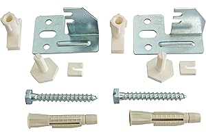 SOMATHERM FOR YOU, Kit de 2 fixations réglables pour radiateurs acier avec panneau à étrier - Inclus : 2 consoles, 2 vis (8x60 mm), 2 chevilles (10x60 mm), 2 systèmes anti-bruit