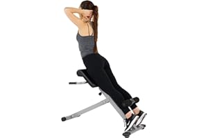 ‎SUNNY HEALTH & FITNESS Sunny Health & Fitness Klappbare Hyperextension-Roman Chair mit Rückenstrecker – Bauchtrainer & Sit-Up-Bank für Zuhause, einstellbare Neigung, multifunktionales Trainingsgerät für Gesäß & Bauchmuskeln