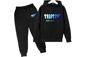 YOUPO Trapstar Kids Tracksuits, Fall/Winter Trapstar London Printing Hoodie & Joggers 2-piece Clothing Sets Sportswear