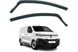 AIRFLUX Juego de 2 deflectores de viento para Citroën Display, se adapta a Citroën JUMPY y Peugeot Expert, compatible con Toyota Proace 2016-2023