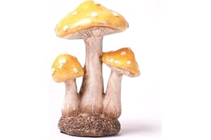 SEINHIJO Setas Escultura Decorativa Modern Figura Estatua Jardín Regalo Interior Salon Arte Resina Decoración del Hogar 18cm