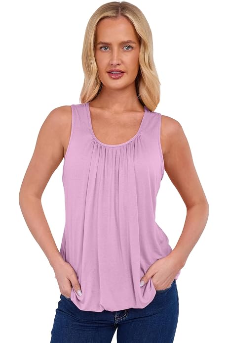 ladies bubble hem vest tops