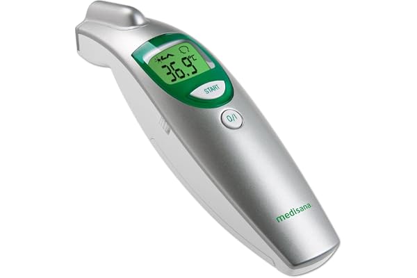 medisana FTN Thermomètre clinique, Sans contact, Infrarouge, Pour le front, Pour les bébés, Les enfants et les adultes, Y compris la fonction de mémoire