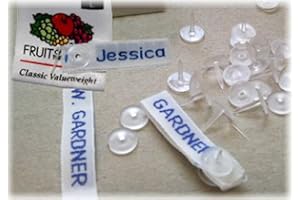 WOVEN LABELS UK Box of 50 Rivvit Name Tag Fasteners
