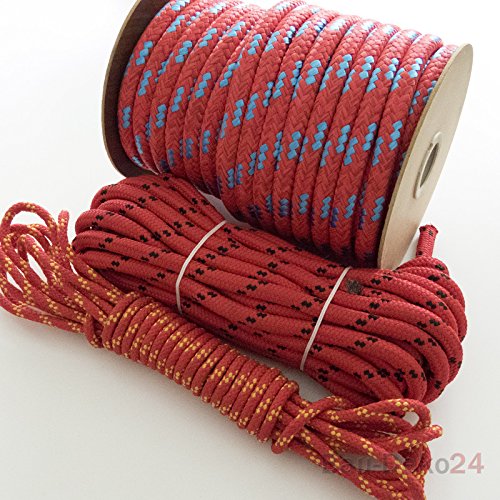 POLYPROPYLENSEIL 16mm 30m (0,87 €/m) ROT Polypropylen Seil Leine Flechtleine PP Schot Reepschnur