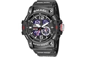 aswan watch Orologio Uomo,Orologio Digitale Uomo con Cronometro,Allarme,Luce LED，Calendario-Orologi Sportivo con Cinturino in Silicone