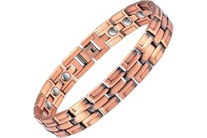 EnerCoppeX Kupferarmband für Arthritis und Gelenke, reines Kupfer-Magnet-Therapie-Armband für Karpaltunnel, 3500 Gauss effektiver Magnet zur Schmerzlinderung, gesundes Schmuckgeschenk (COB-0103C)