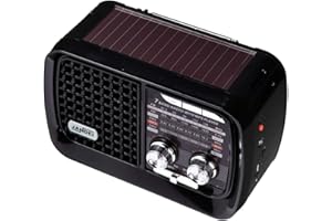Jandei - Radio with solar panel 7 bands, Bluetooth rechargeable lithium ion battery