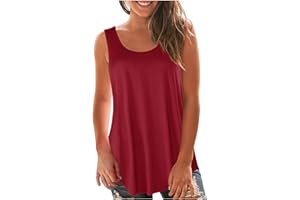 HAOLEI Women's Plus Size Loose V-Neck Sleeveless T Shirts Dot T Shirts Baggy T-Shirt Sports Gym Work Shirts Strappy Casual Loose Summer Tee Top Blouse Tunic Ladies