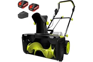 Batteridriven snöslunga 3500 W, sladdlös snöslunga med justerbart utkast och LED-lampor, 50 cm bredd, 25 cm djup, max kastlängd 7,5 m för bostäder och kommersiella områden