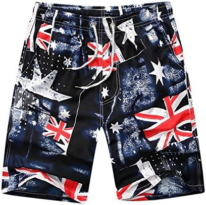 ZiXingMen's Surfing Boardshorts UK British Flag Swim Shorts/Trunks Beach Short for Outdoor Water Sports