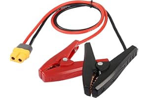 MEIRIYFA Câble XT60 femelle vers pinces crocodiles, câble connecteur XT60 avec pinces de batterie pour station d'alimentation – 53 cm