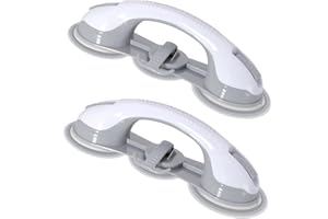 HOOJTNY Maniglia Doccia Anziani con Ventose Bagno, Maniglione disabili, Corrimano Mobilità Portatile, Nessun attrezzo, adatto per Bagno, Armadio, Porta in vetro, Finestra