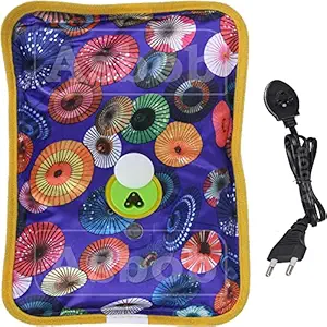 Asbob Healthcare electric heating pad for pain relief , heating pad for back pain with auto cut , hot bags for pain relief (Assorted Multi Colors and Multi Designs) (Pack of 1)