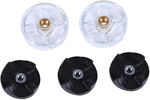 OUMEFAR Piezas de repuesto 2 engranajes de base + 3 engranajes de cuchillas, piezas de repuesto, engranajes de goma duraderos para exprimidor Magic Bullet de 250 W