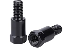 CRETASSION Adattatore per specchietto per moto da M8 filettatura sinistra a M8 filettatura destra Adattatore per specchietto per scooter da m8 a m8 (2 pezzi)
