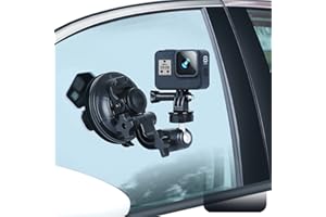 Lupholue Soporte Giratorio con Ventosa para cámara, Soporte para teléfono Compatible with GoPro Hero 12 11 10 Black 9 8 7 6 5 4 3 Black, Xiaomi Yi, dji Osmo Action Cameras