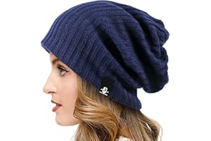 VECRY Femmes Slouch Bonnet Tricot Béret Côtelé Bouffant Calotte Hiver Été Chapeaux