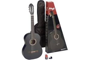 Stagg C440 Guitare classique – Noir Pack guitare Format classique noir