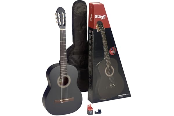 Stagg C440 Guitare classique – Noir Pack guitare Format classique noir