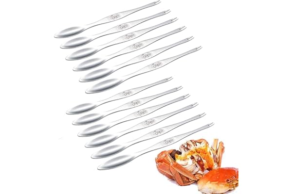 Pics de fourchettes de fruits de mer, outils de cueillette de crabe et de homard en acier inoxydable Pack de 12