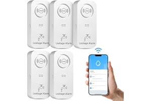 TOWODE Water Leak Detector WiFi ,Water Alarm Mini 10x4.5x2.4cm,This water detector is suitable for the floor in the cellar, kitchen, bathroom, garage, boiler rooms and many more