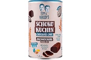 ‎TOM & KRISSI'S Tom & Krissi's Schokokuchen, Backmischung für einen saftigen und köstlichen Schokokuchen - lactose- und fructosefrei, vegan, 400g