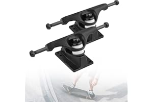 Yosoo Health Gear 2 Pcs 4 to 8 inch Aluminum Alloy Skateboard Trucks Black Longboard Skateboard Trucks Independent Fit for Board
