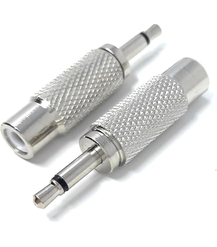 Greluma 8 pezzi Adattatore splitter da spina maschio mono da 6,35 mm a RCA femmina, jack TS da 1/4 a presa RCA doppia femmina