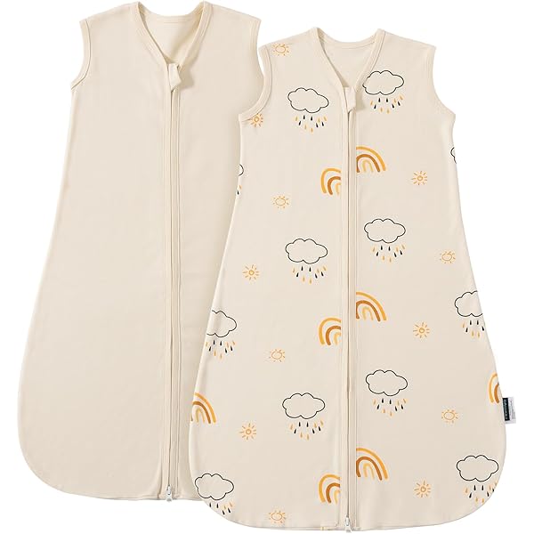 Saco De Dormir Para Bebé 0.5 TOG 70 Cm (0-6 Meses) - Algodón 100%, Sin Mangas, Verano, Color Kai