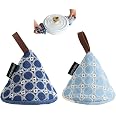 Set 4 Guanti Da Forno E Presine Verdi Con Motivo A Cerchi - Antiscivolo E Lavabili