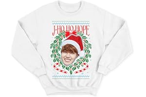 Sanfran Clothing J-Hope Funny Christmas 2019 Unisex Kpop Xmas Ho Hope Jung Ho-Seok Jumper Sweater Medium/White