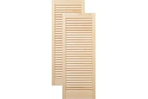 ‎BEN+CAMILLA.COM ben+camilla.com Doppel-Paket / 2-er Pack Lamellentüren 99,3 x 39,4 cm Holztür Natur mit offenen Lamellen für Regale, Schränke, Möbel | Kiefer Holz unbehandelt