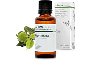 Ravintsara BIO (Cinnamomum camphora CT cineolo) - 30 mL - Olio Essenziale Chemiotipizzato e Certificato AB - Aroma Labs - Made in France