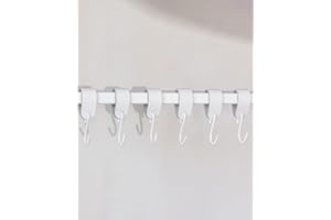 Metallbude Kleiderhaken S-HAKEN - 6er Set in Weiß/Weiß - Modernes Design - Garderobenhaken aus Hochwertiger Lederschlaufe & Stahl - 10 cm