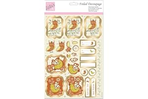 Anita's A4 It's A Hoot Foiled Decoupage Sheet, Accessories Supplies For Craft, Paper Craft, Scrapbooking, Card Making, Origami, Ideal for Adult Craft, Adds Textured Pattern To Craft Projects